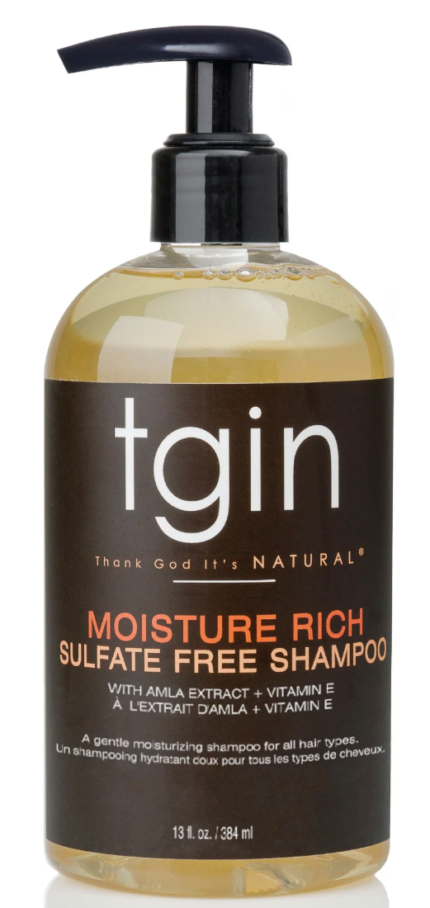 Tgin Moisture Rich Sulfate Free Shampoo For Natural Hair with Amla Oil and Coconut Oil -13 Fl Oz