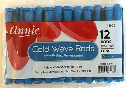Annie Cold Wave Rods Rubber Bands Blue 12Rods #1107
